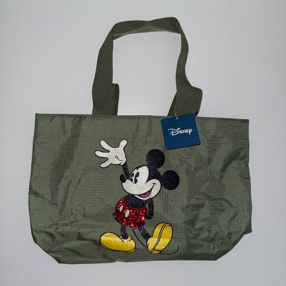 Disney Mickey Mouse Tote Olive Green - Picture 1 of 13